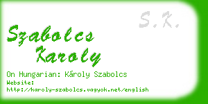 szabolcs karoly business card